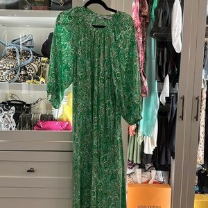 Green Patterned Zara Maxi Dress